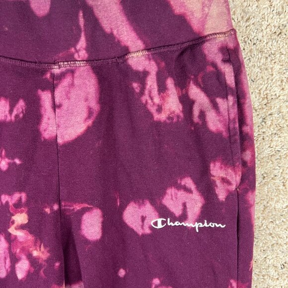 Champion Athleticwear Sweatpants Size Small Red White Tie Dye Drawstring - Picture 5 of 10
